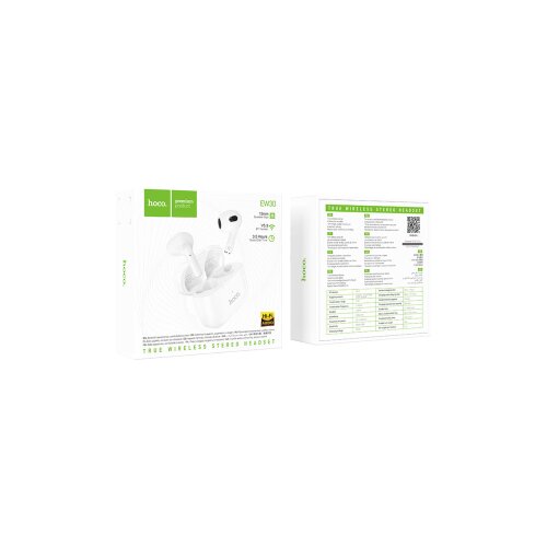 Hoco. bluetooth slu&amp;scaron;alke EW30 tws bt 5.3 - bele Slike