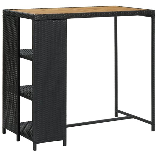 The Living Store Barska miza s stojalom za shranjevanje črna 120x60x110 cm - Barska Miza, (21493764) Slike