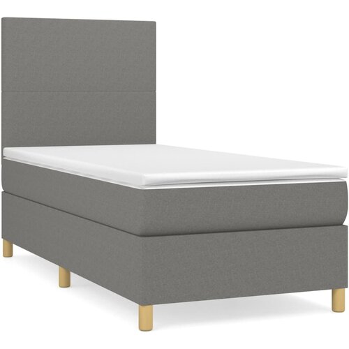 Maison Chic Box spring postelja - Vzmetna postelja z vzmetnico temno siva 90x190 cm blago SL12813, (21902829) Cene