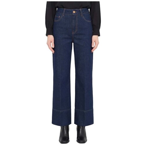 Emme Marella Jeans flare EMMCROPPED Modra Cene