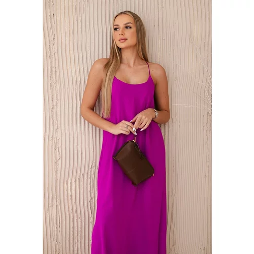 Kesi Women's maxi dress with straps - purple