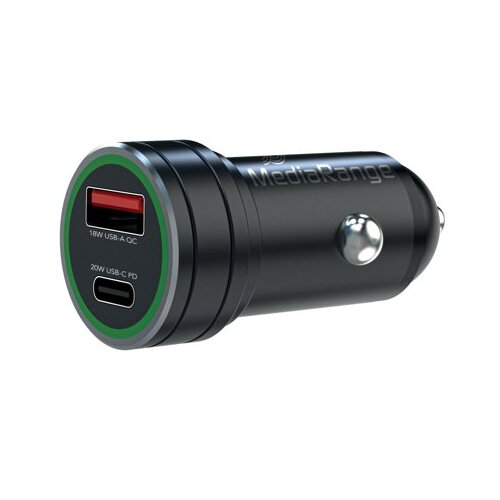 Mediarange Germany ADAPTERI 30W IN-CAR DUPLI PUNJAC: USB-C+USB-A PORT-MRMA120 Cene
