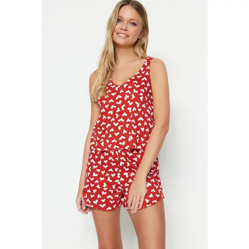 Trendyol Pajama Set - Red - Heart