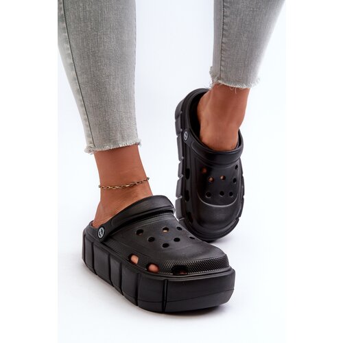 Boto EVENTO Women's Black Platform Foam Slides Itubia Cene