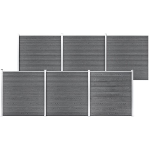 VidaXL vrtna ograda od WPC-a 1045 x 186 cm siva Slike