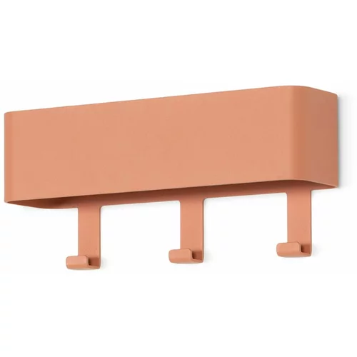 Spinder Design Rožnato-oranžen kovinski stenski obešalnik s polico Dax Play –