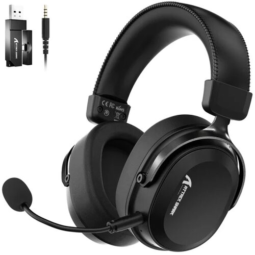 Attack Shark bežične gaming slu&amp;scaron;alice L30PRO 50mm/7.1 Surround/TriMode/Aluminium/1100mAh/Black Slike