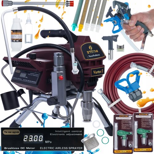 Rosfix ZENTHRIL SET AGREGAT ZA BARVANJE VORTEX E – 3000W, 20MPA, 3,5L/MIN, 0,021", POWERXCELLENCE | ELEKTRONSKA REGULACIJA, (5000036440) Cene