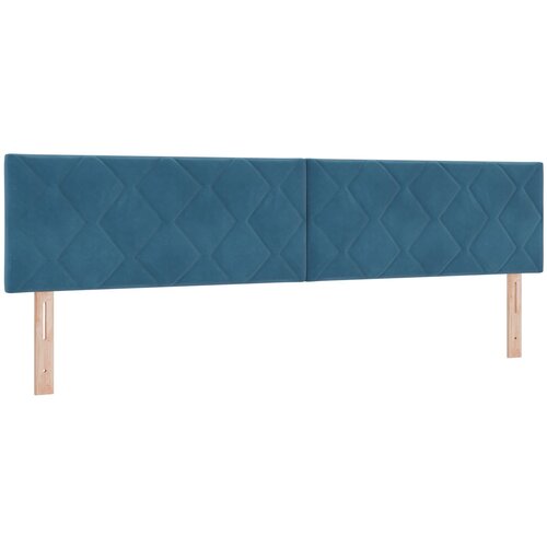 VidaXL Naslon za glavo Zasnova Diamantne Bloke Temno Modra 200 cm Velur, (22008428) Slike