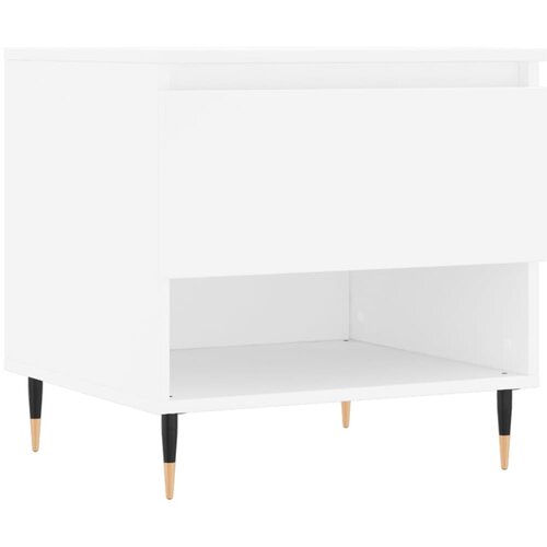 Maison Chic Klubska mizica - kavna mizica - Nizka mizica bela 50x46x50 cm inženirski les, (21755300) Cene