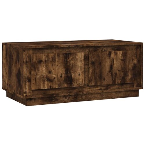 Maison Chic Klubska mizica - kavna mizica - Nizka mizica dimljeni hrast 102x50x44 cm inženirski les, (21754477) Slike