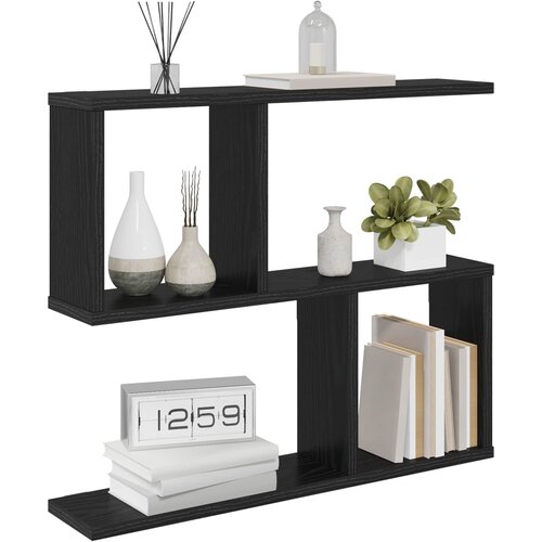  Polica na zidu Crni hrast 60 x 12 x 50,5 cm Konstruirano drvo Slike