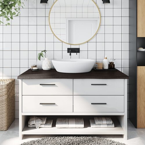  Kupaonska radna ploča tamnosmeđa 100x60x(2-4) cm tretirano drvo Cijene