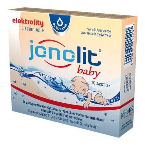 Oleofarm Jonolit baby &ndash; elektroliti za dojenčke in majhne otroke (10 vrečk) Cene