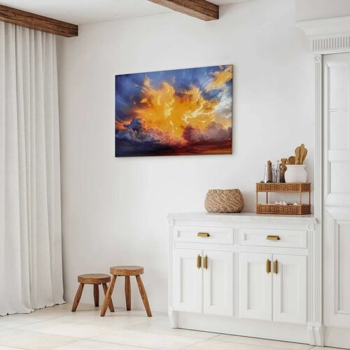  Slika - Beautiful Sunset - Clouds in Warm Shades 120x80 Slike