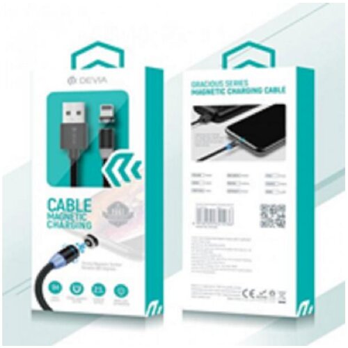 DEVIA 022937 kabl usb series magnetic type c crni Cene