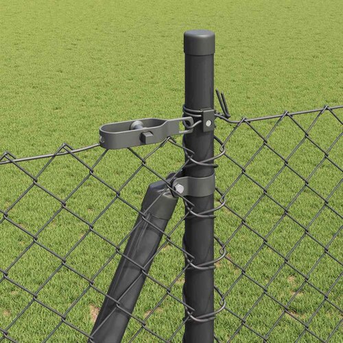  Ograde od lanca s betonskom podlogom 10 x 1,5 m Siva Mreža Slike