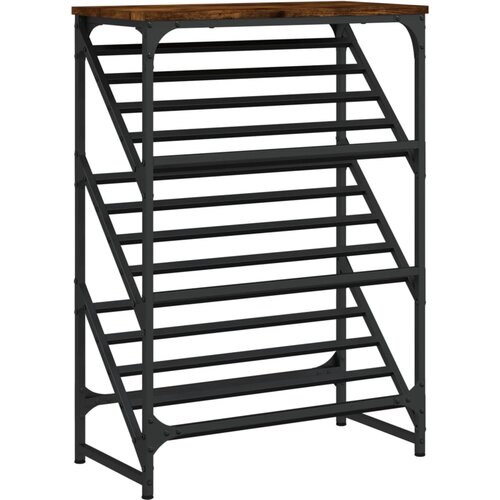 Maison Chic Regal za čevlje - Polica za čevlje dimljen hrast 60x30x85 cm inženirski les, (21778174) Cene