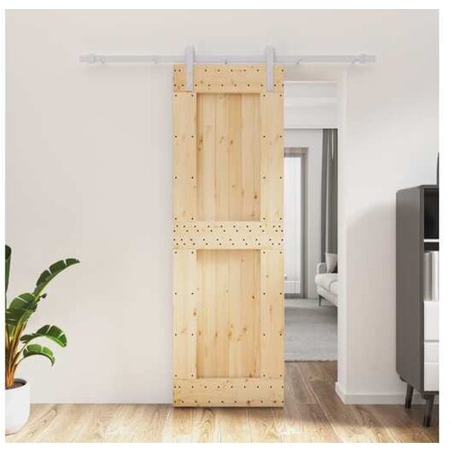 vidaXL Klizna vrata s priborom za montažu 70 x 210 cm masivna borovina Cijene