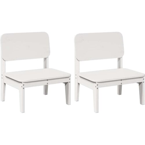 vidaXL Vrtni stoli 2 kosa Bela 60x52,5x72 cm Masivni les borovega lesa, (21828020) Cene