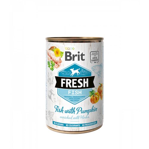 Brit Fresh Fish with Pumpkin - vlažna hrana za pse sa ribom i bundevom (400g) Slike