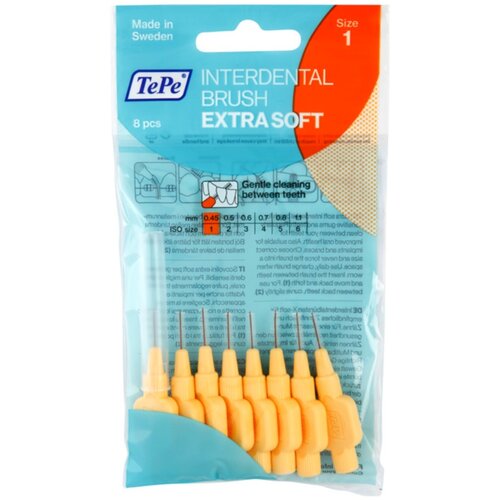 TEPE SWEDEN extra Soft 0,45 mm vrlo tanke interdentalne četkice promjera 0,45 mm 8 kom unisex Cijene