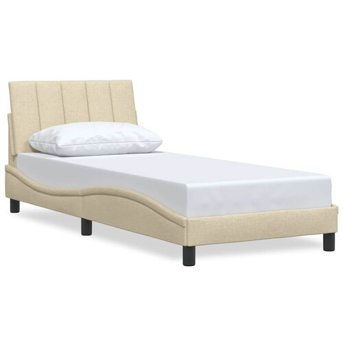 vidaXL posteljni okvir brez vzmetnice Cream 80x200 cm Tkanina, (21829324) Cene