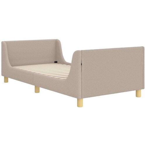  Krevet za djecu s uzglavljem Svijetlo siva 90 x 190 cm Vuna Slike