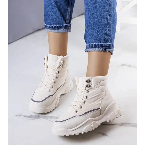 D/CEO Beige insulated boots with chain Harrison Cene