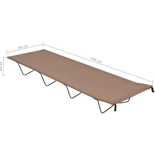  Za kampiranje 180x60x19 cm tkanina i čelik smeđe-sivi Slike