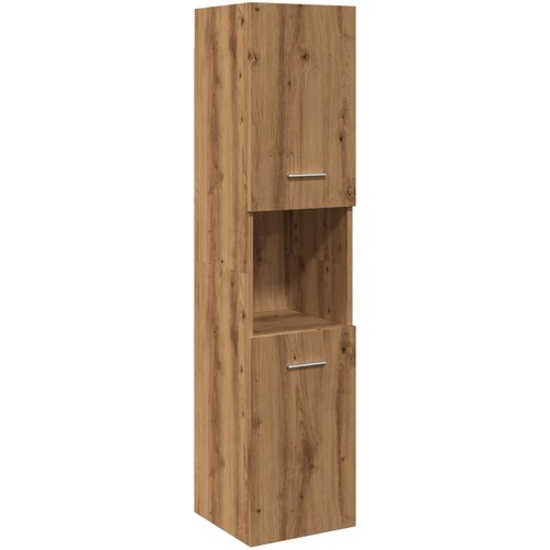 VidaXL Kopalni&amp;scaron;ka viseča omarica artisian hrast 30x30x130 cm inž. les Slike