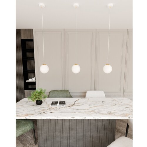  Visilica na sajli ROYAL 1xE14/10W/230V prečnik 14 cm beli Slike