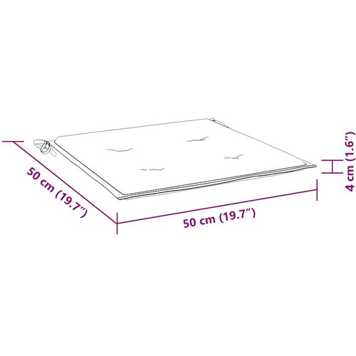  Jastuci za vrtne stolice 6 kom ružičasti 50x50x4 cm od tkanine Slike