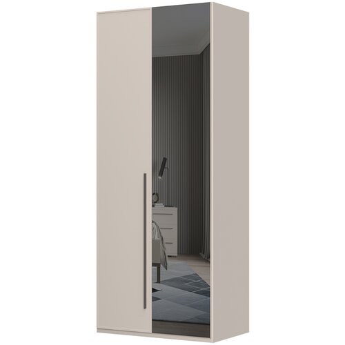 Jela Jagodina plakar sa ogledalom P2-1OG/OP - kolekcija opera - kašmir mat lak/kašmir mat lak - 92x224x56cm Slike