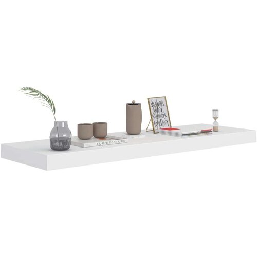 VidaXL plutajuća zidna polica bijela 80 x 23,5 x 3,8 cm MDF Slike