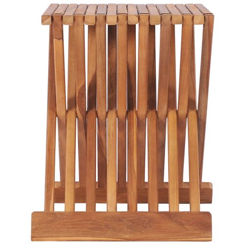  Sklopivi stolac 40 x 32 x 45 cm od masivne tikovine Slike