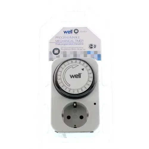 Well timer , analogni, 24 h/15 min, 16 a, 3500 w, IP20, bel