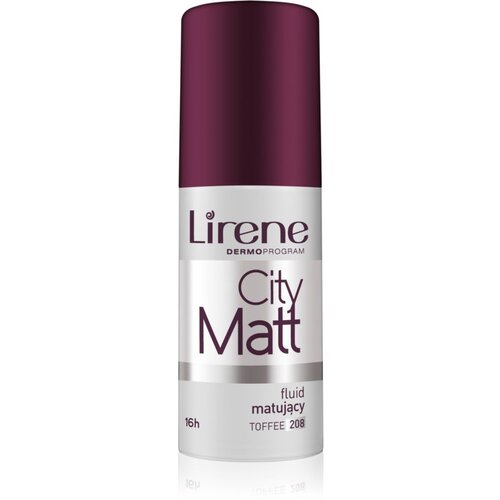 Lirene City Matt matirajoči fluidni tekoči puder z gladilnim učinkom odtenek 208 Toffee 30 ml Slike
