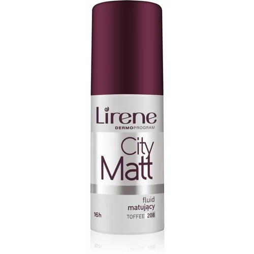 Lirene City Matt matirajući fluidni puder s pomlađujućim učinkom nijansa 208 Toffee 30 ml