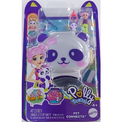Polly Pocket Mattel Mini: Pet Connects - Kompaktni komplet za igranje s pandami (HRD38), (21382092) Slike