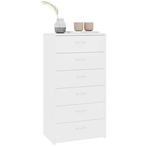 VidaXL Komoda sa 6 ladica bijela 50 x 34 x 96 cm konstruirano drvo Slike