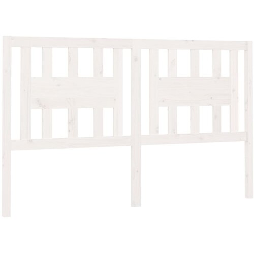 Maison Chic posteljno vzglavje - vzglavna omarica - nočna omarica belo 186x4x100 cm trdna borovina, (21705578) Slike