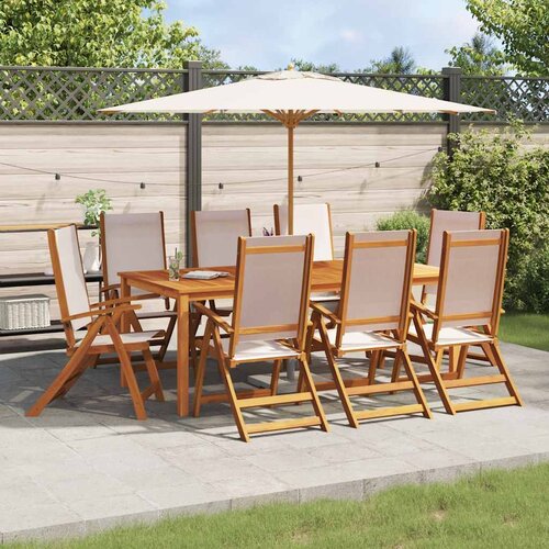 vidaXL Sklopive stolice 8 kom. Masivno drvo akacije i tekstilen Cijene
