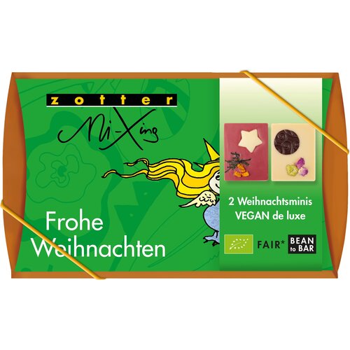 Zotter Schokoladen Bio MiXing - 2 veganski božični mini čokoladi de Luxe - 50 g Cene