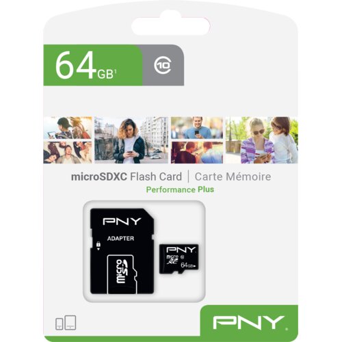 Pny Spominska kartica 64GB MicroSD razreda 10 Performance Plus 50 Mb/s, (5000310077) Cene