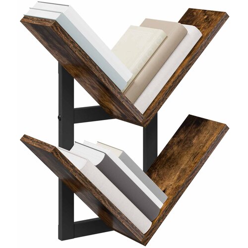  Floating polica za zid 2 kom. Dimljeni hrast 43 x 15 x 47 cm Slike