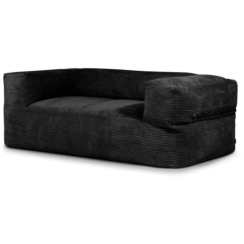 SLOWDOWN Črna vreča za sedenje iz rebrastega žameta Sofa MooG – Cene