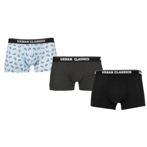 Urban Classics Boxer Shorts 3-Pack Melon Aop+cha+blk