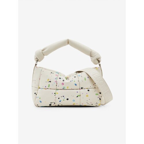 Desigual Cream Women&amp;#039;s Patterned Handbag Splatter 23 Puffy Renn - Women Slike