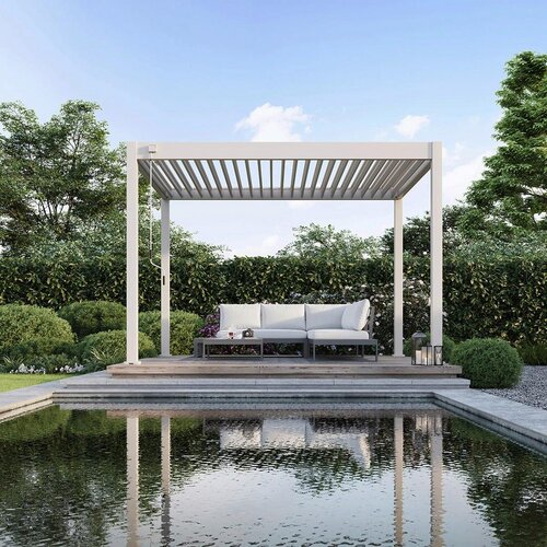 Gardenson Pergola Trumpf, Biserna Barva, 3x3,6m Slike